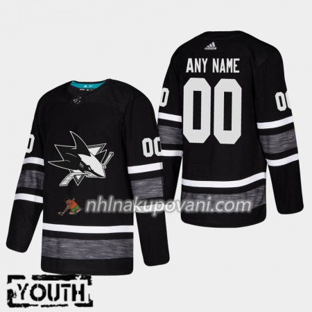 San Jose Sharks Dresy Personalizované Černá 2019 NHL All-Star Adidas Authentic - Dětské